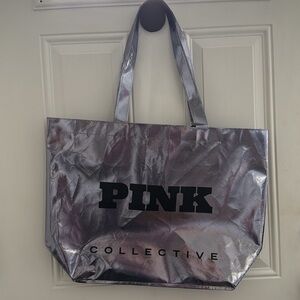 NEW Pink Victoria’s Secret Iridescent Reusable Bag.